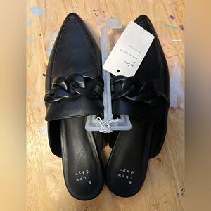 Target Black Chain Detail Women's Mules